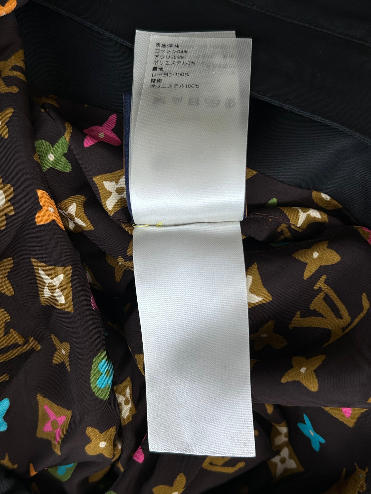 Louis Vuitton Tyler The Creator Navy & Multicolor Monogram Aviator Jacket
