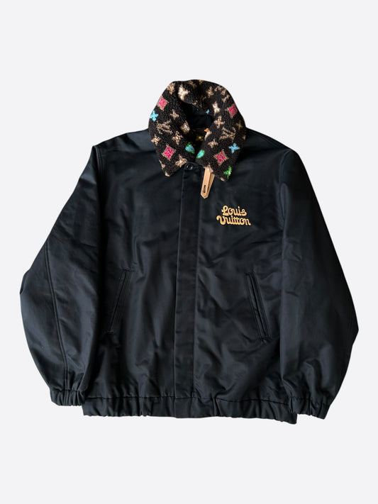 Louis Vuitton Tyler The Creator Navy & Multicolor Monogram Aviator Jacket