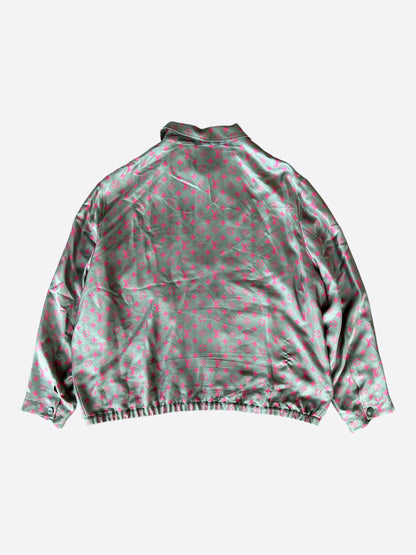 Louis Vuitton Grey & Pink Monogram Silk Jacket