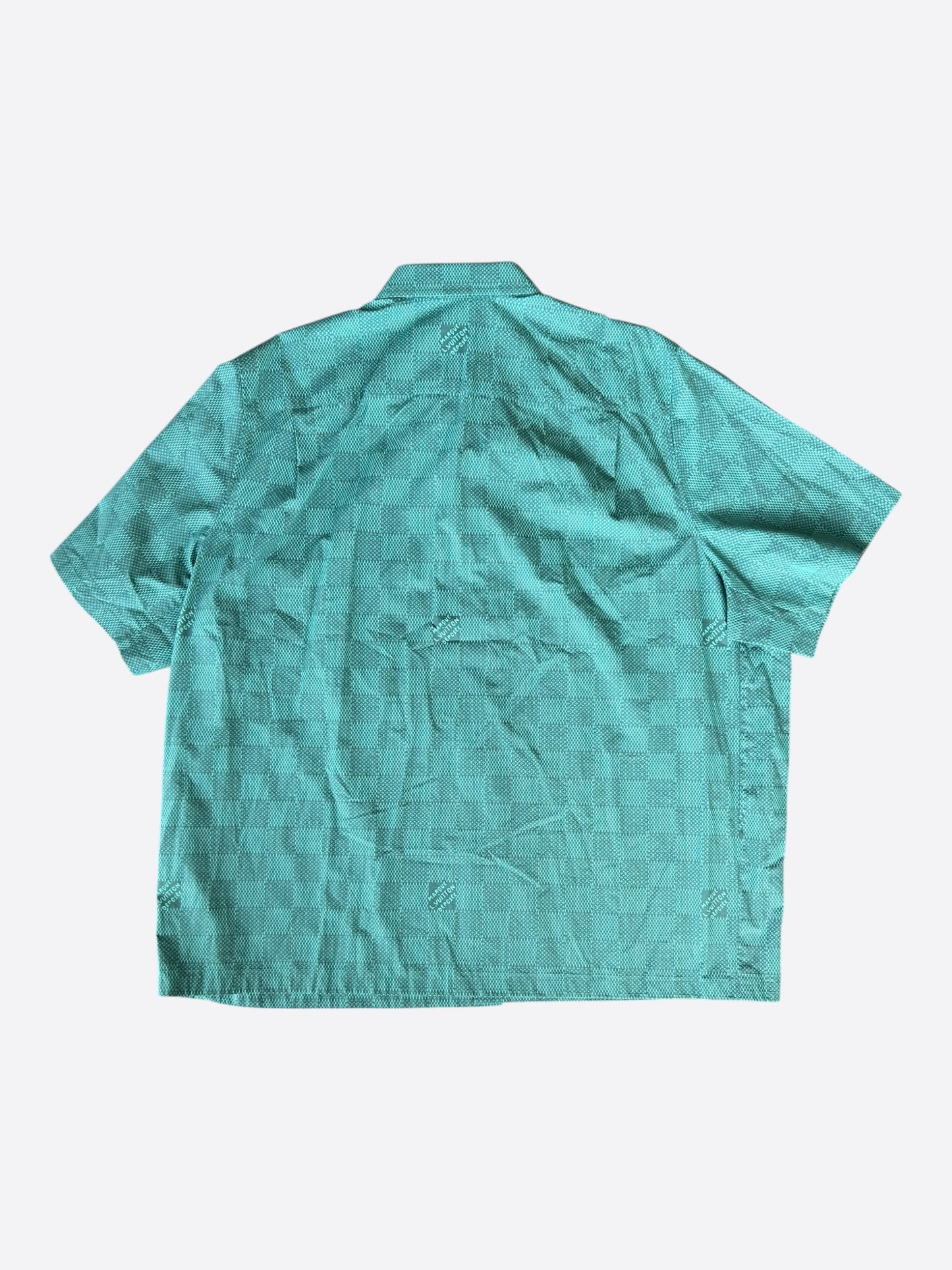 Louis Vuitton Green Damier Button Up Shirt