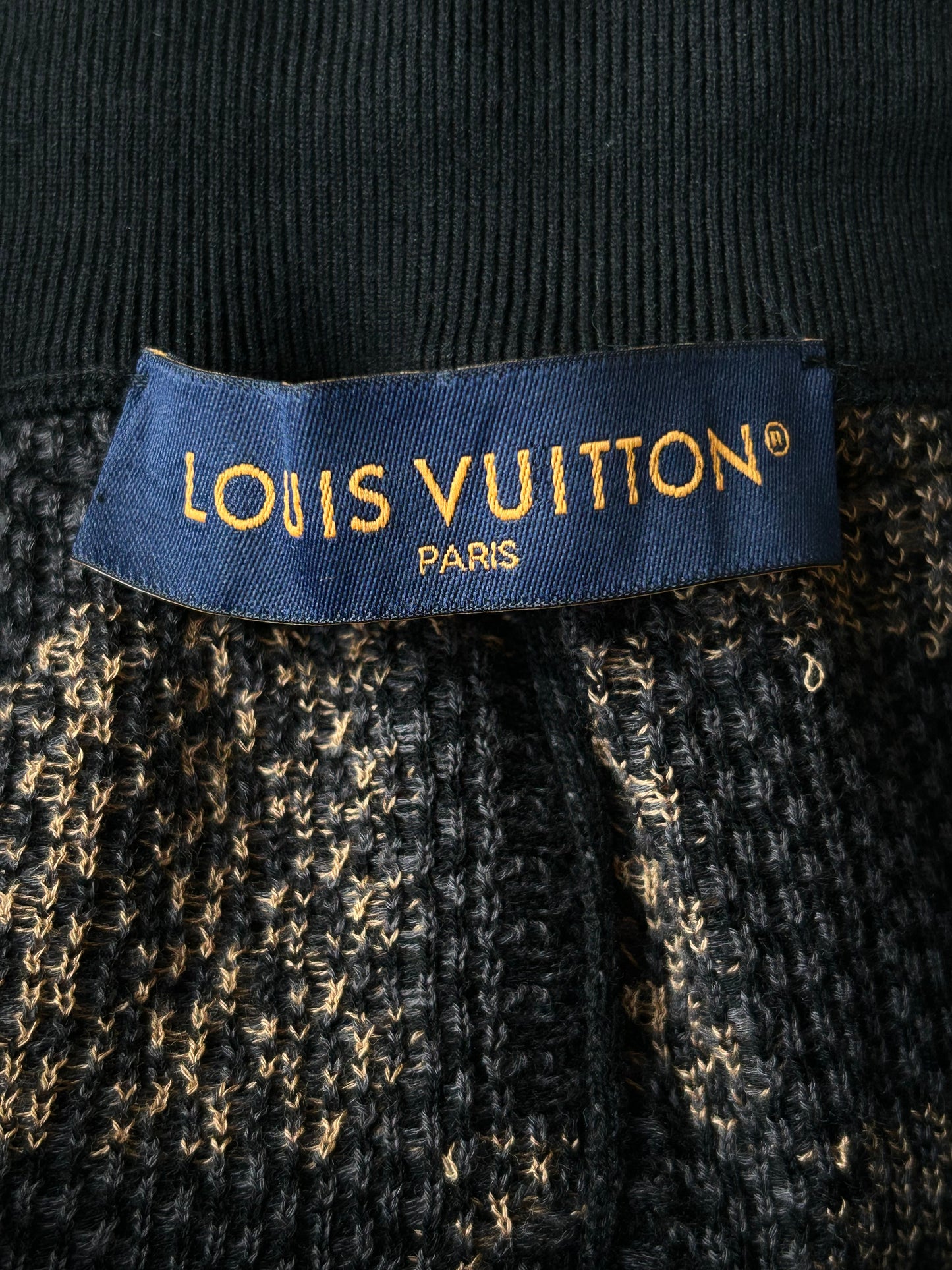 Louis Vuitton Black & Multicolor Damier Knit Shorts