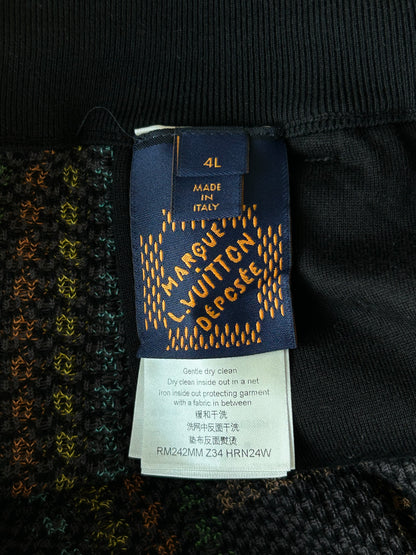 Louis Vuitton Black & Multicolor Damier Knit Shorts