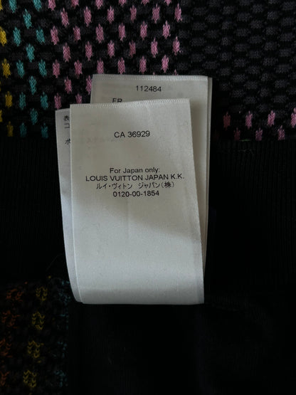 Louis Vuitton Black & Multicolor Damier Knit Shorts