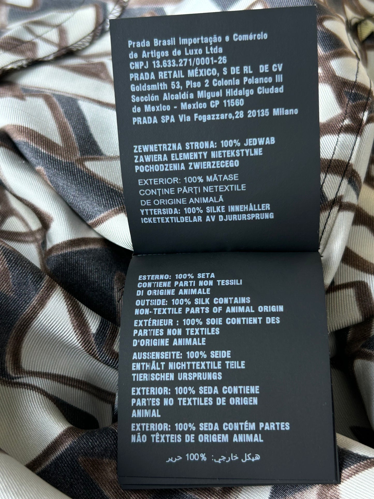 Prada Black & Multicolor Allover Logo Button Up Shirt
