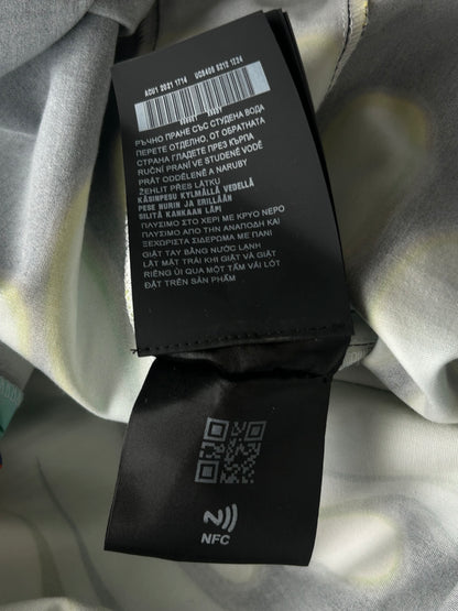 Prada White Flames Split Button Up Shirt