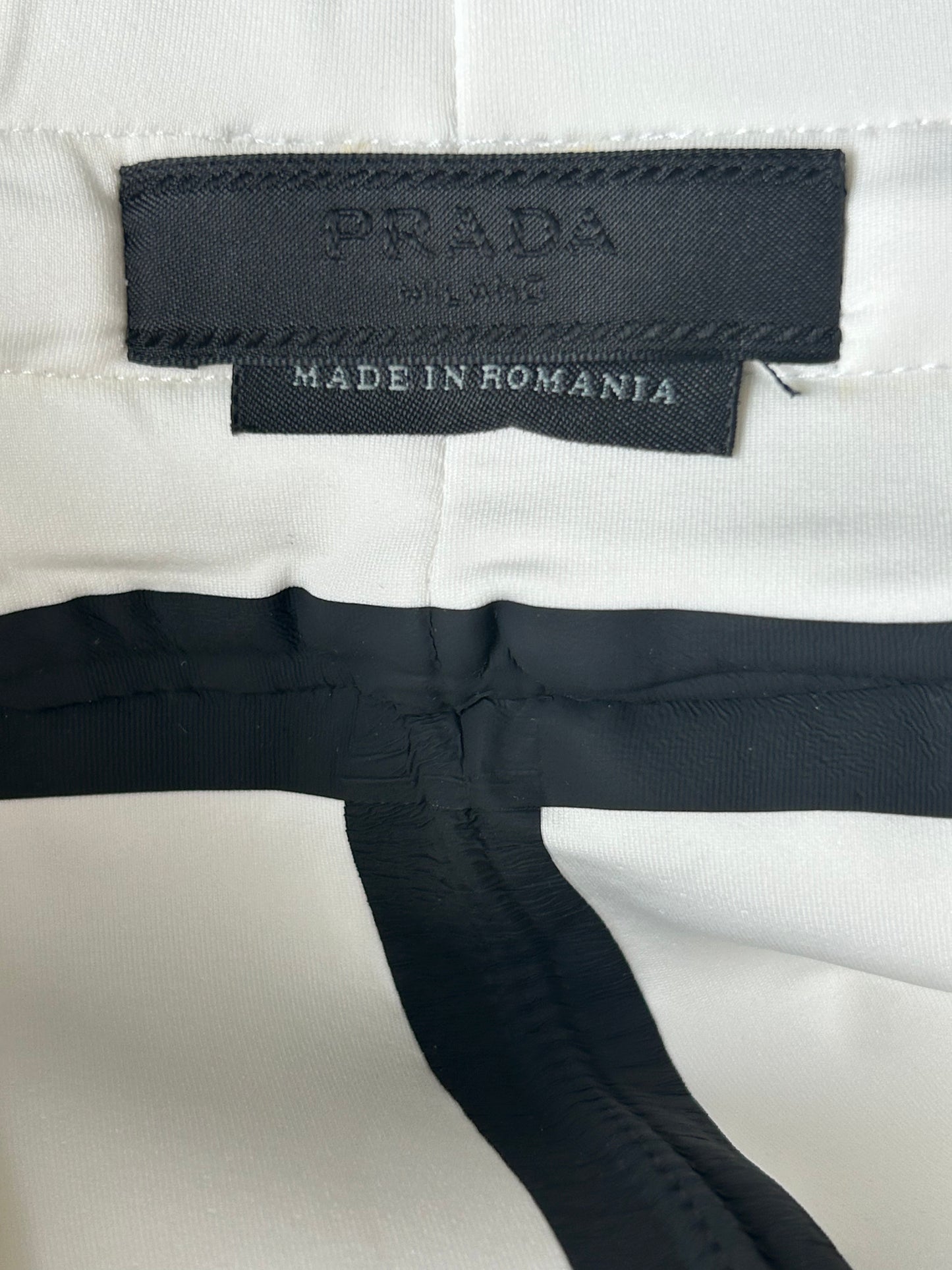 Prada White & Red Linnea Rossa Pants