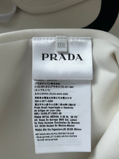 Prada White & Red Linnea Rossa Pants
