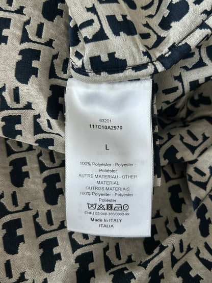 Dior Black & White Houndstooth Taffeta Oversized Women's Anorak