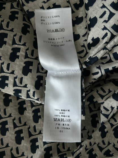 Dior Black & White Houndstooth Taffeta Oversized Women's Anorak