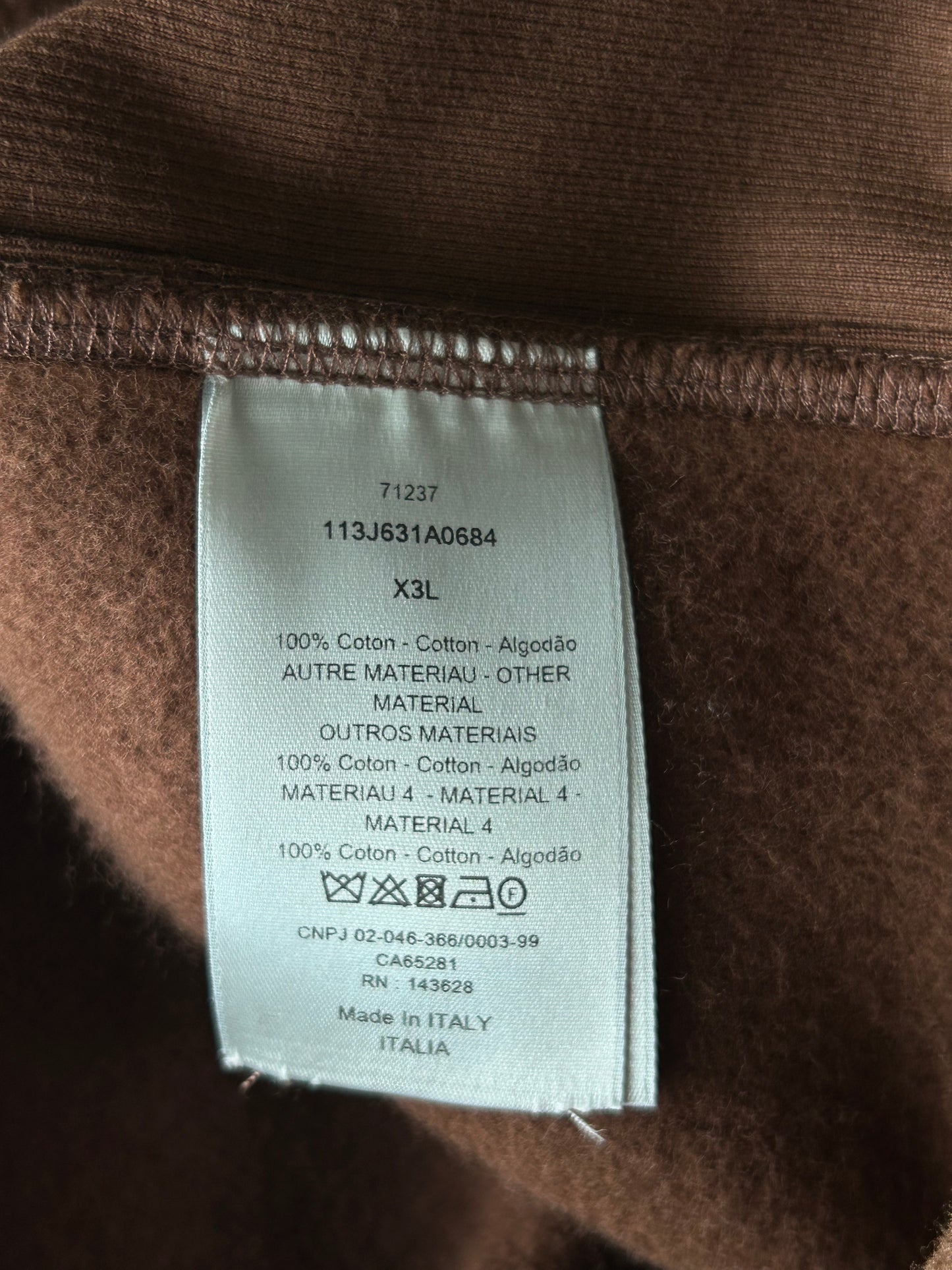 Dior Brown Oblique Towel Hoodie
