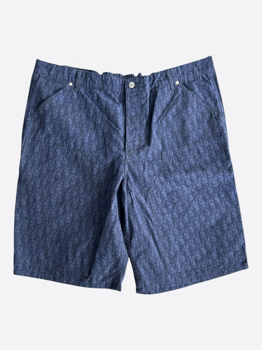 Dior Blue Oblique Carpenter Shorts