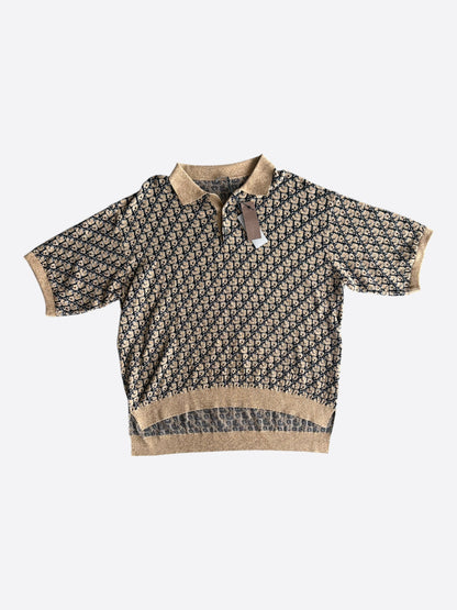 Dior Cactus Jack Beige Oblique Polo T-Shirt
