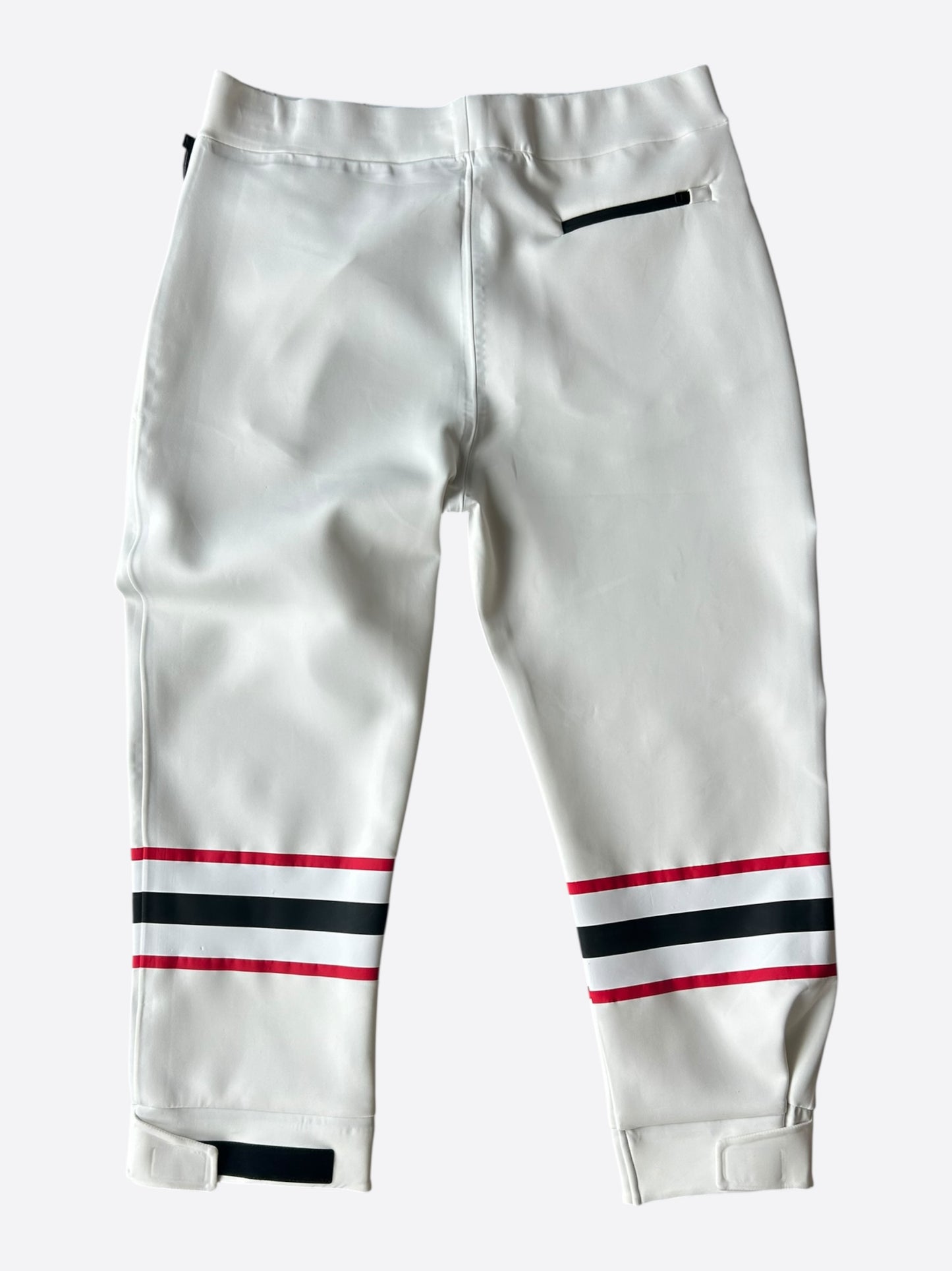 Prada White & Red Linnea Rossa Pants