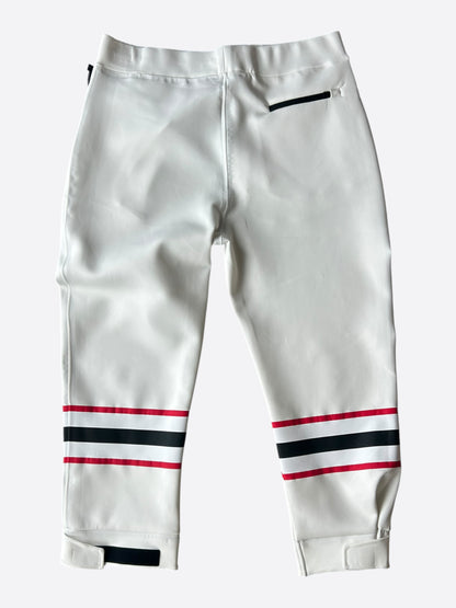 Prada White & Red Linnea Rossa Pants