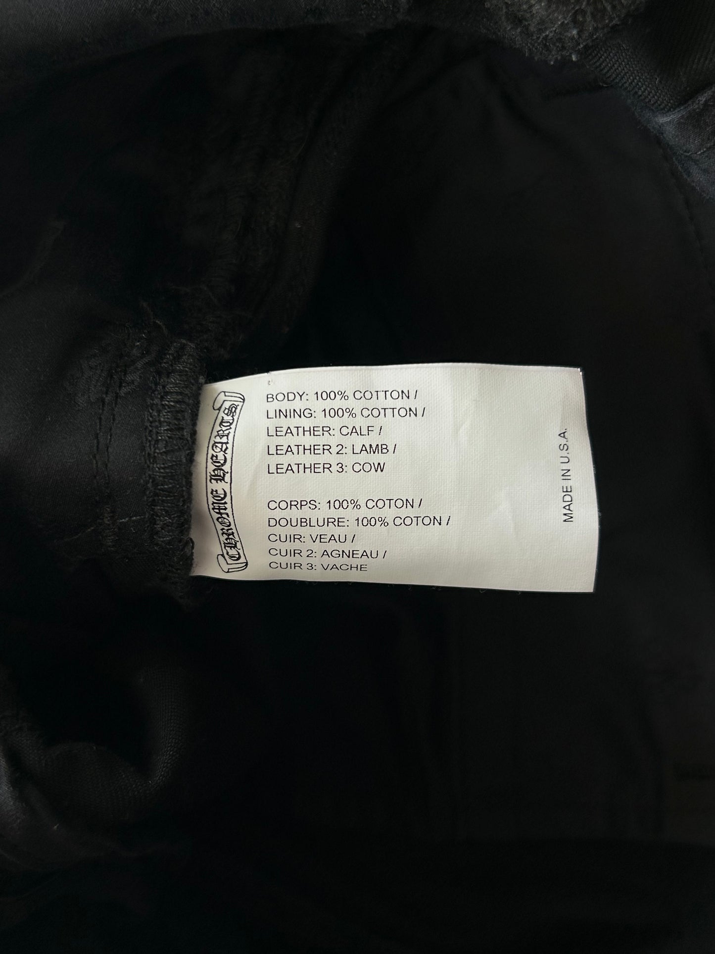 Chrome Hearts Black Camouflage Cross Patch Chino Pants