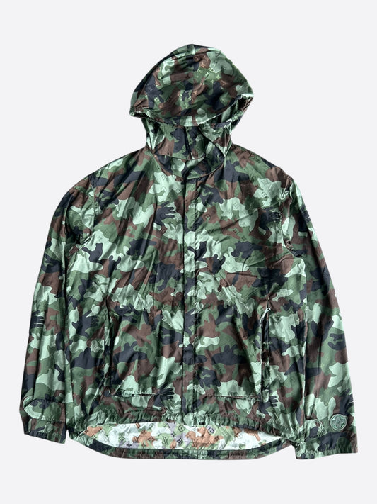 Louis Vuitton Green Camouflage Monogram Windbreaker