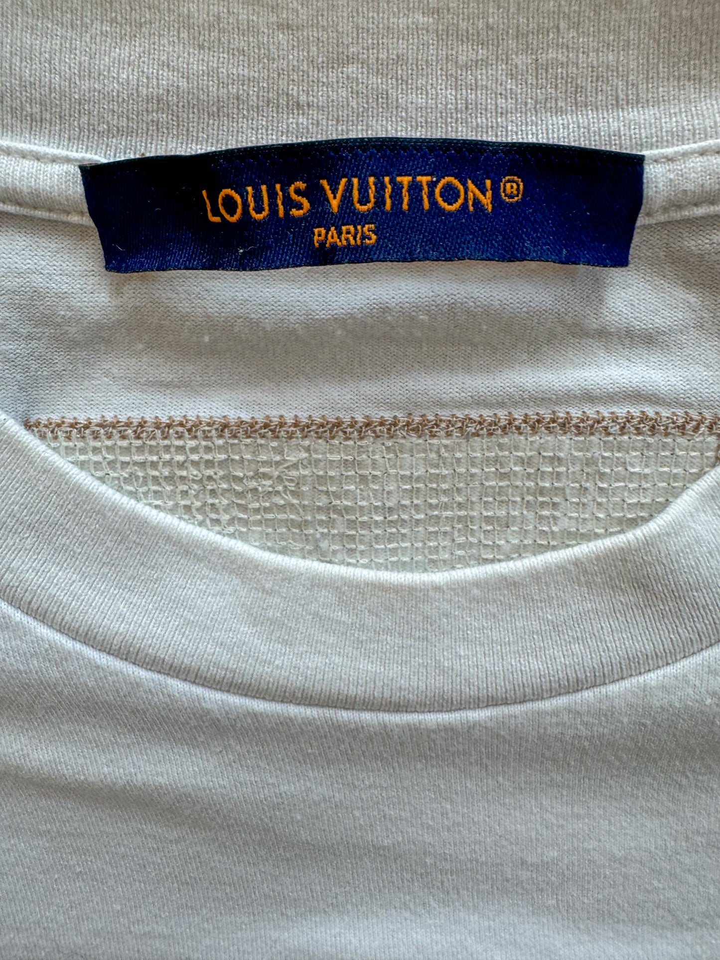 Louis Vuitton White Beads Logo T-Shirt