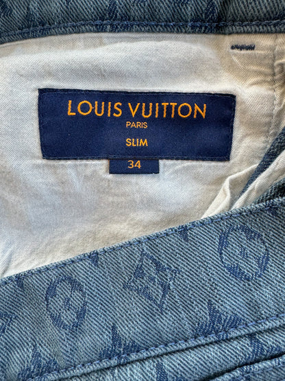 Louis Vuitton Blue Monogram Slim Jeans