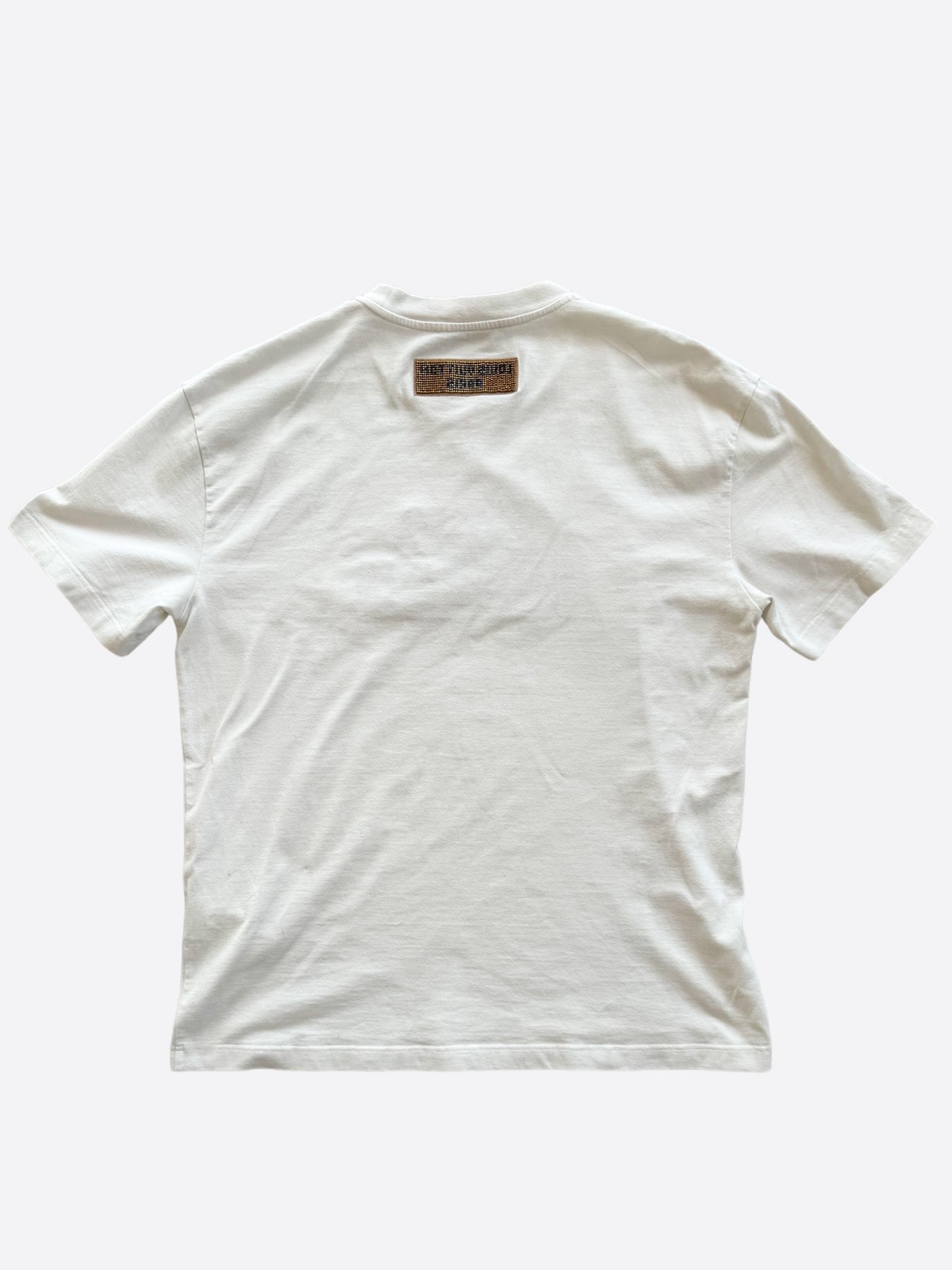 Louis Vuitton White Beads Logo T-Shirt