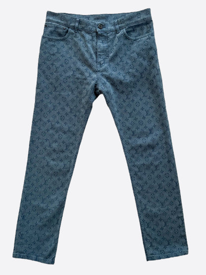 Louis Vuitton Blue Monogram Slim Jeans