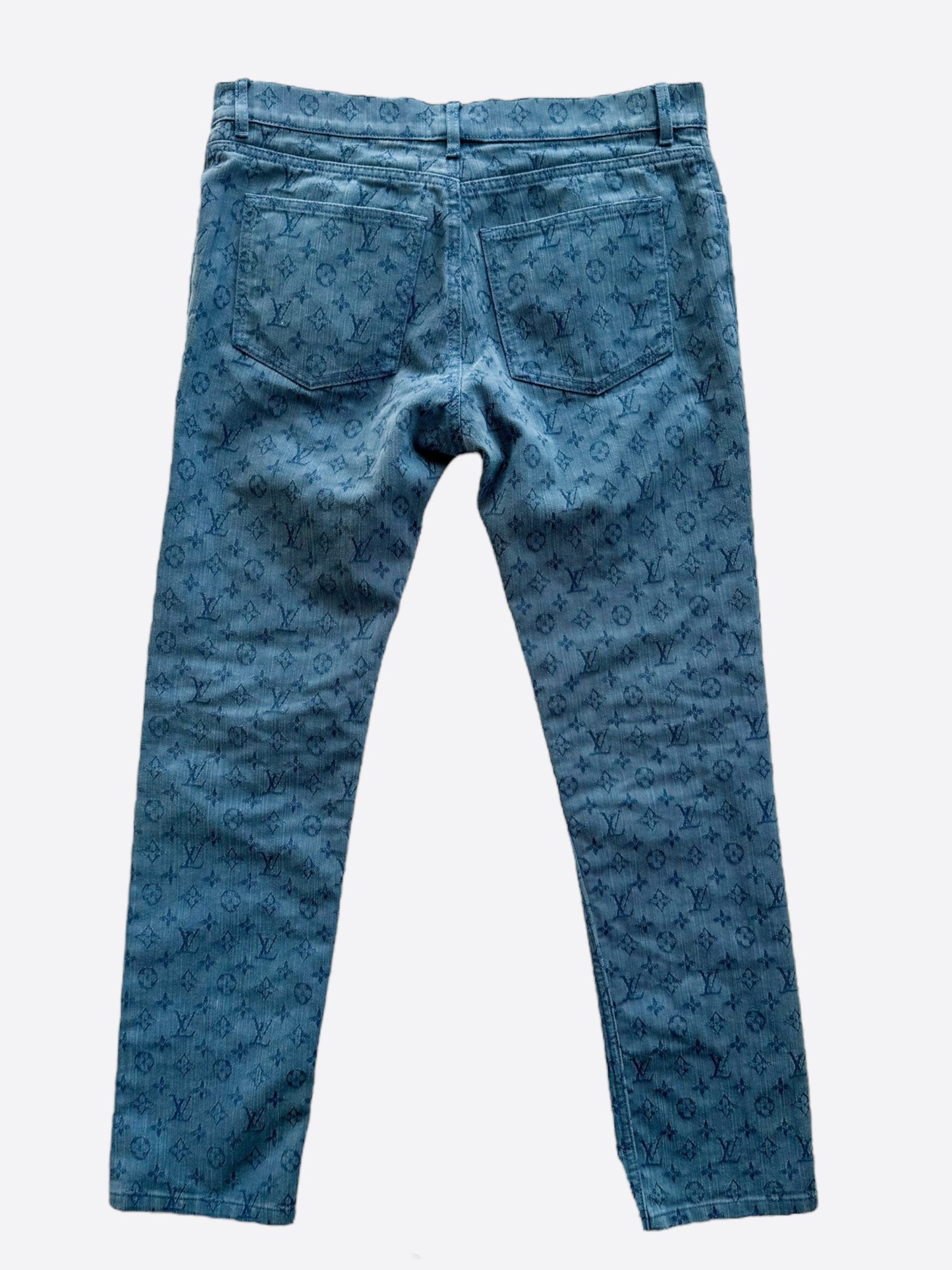 Louis Vuitton Blue Monogram Slim Jeans – Savonches