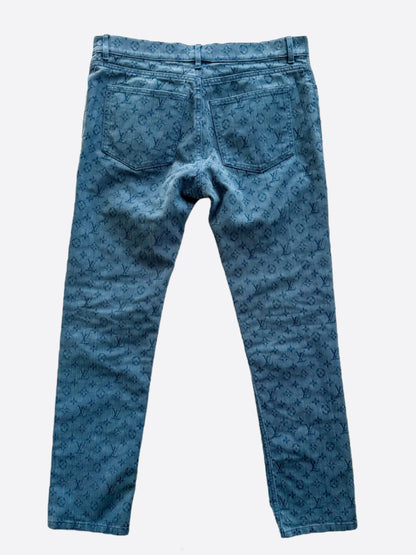 Louis Vuitton Blue Monogram Slim Jeans