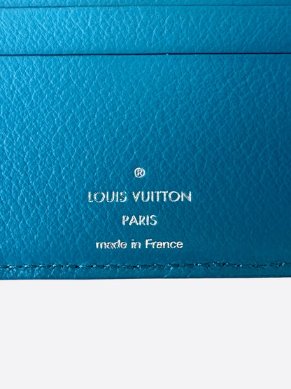 Louis Vuitton Blue Crocodile Multiple Wallet