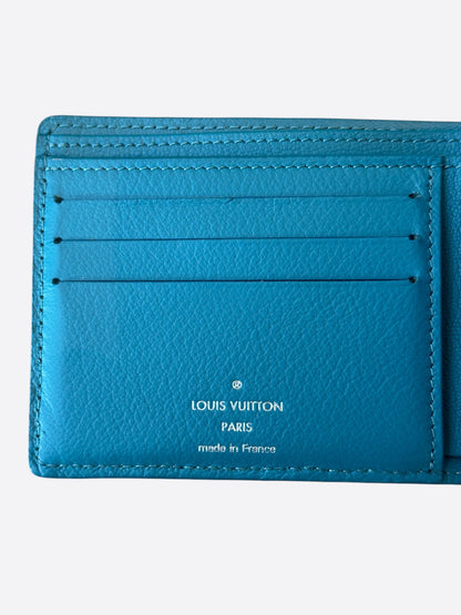 Louis Vuitton Blue Crocodile Multiple Wallet