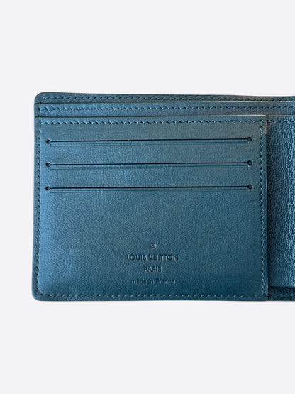 Louis Vuitton Blue & Orange Crocodile Multiple Wallet