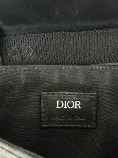 Dior Black CD Diamond Mini Saddle Bag