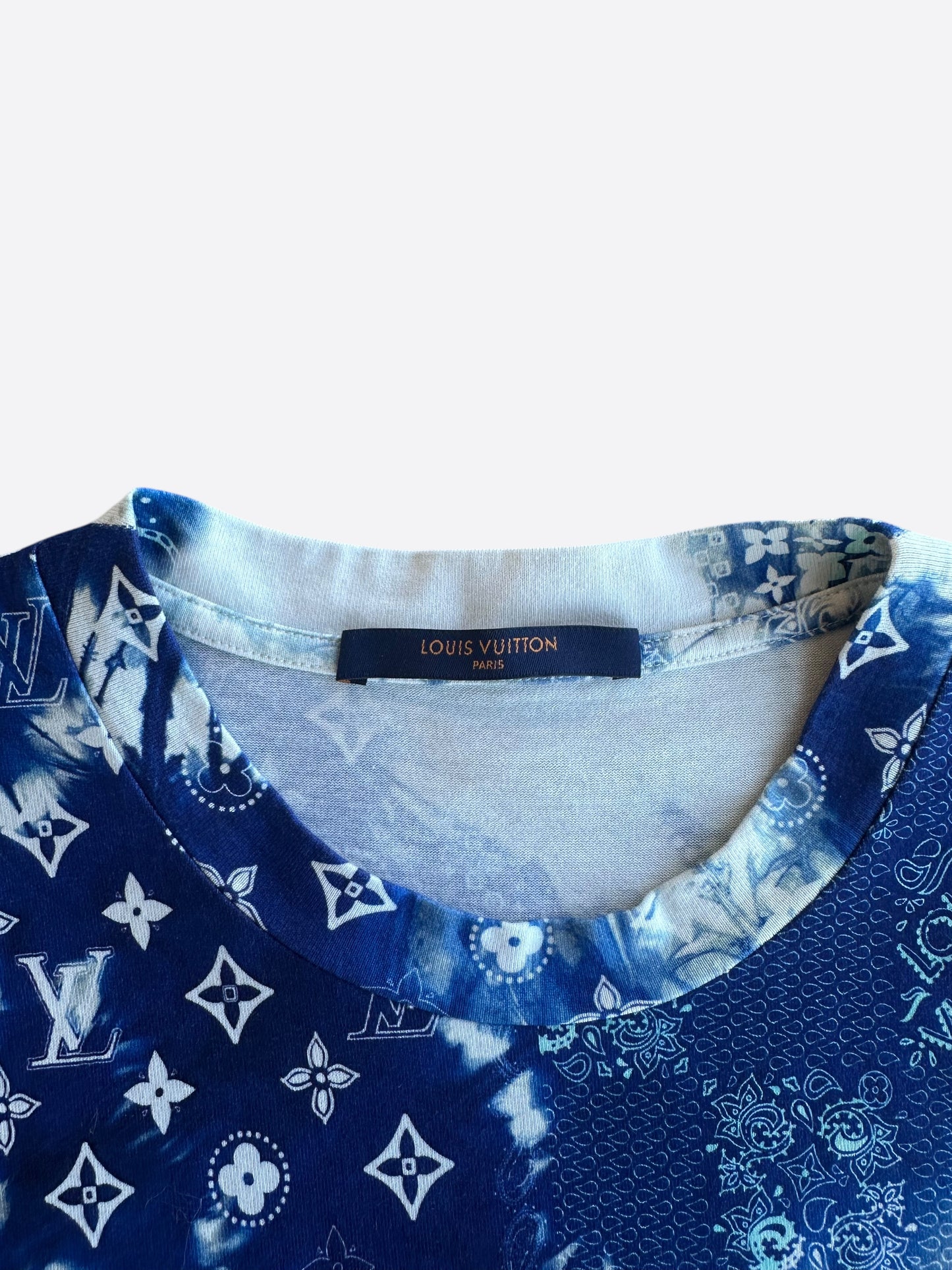 Louis Vuitton Blue Monogram Bandana T-Shirt