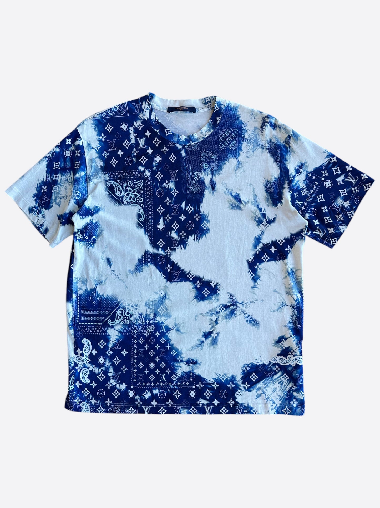 Louis Vuitton Blue Monogram Bandana T-Shirt