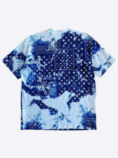 Louis Vuitton Blue Monogram Bandana T-Shirt