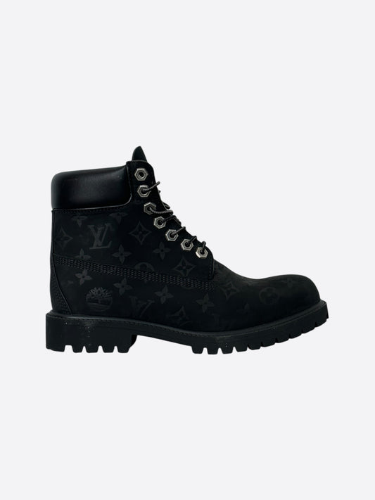 Louis Vuitton Timberland Black Monogram Boots