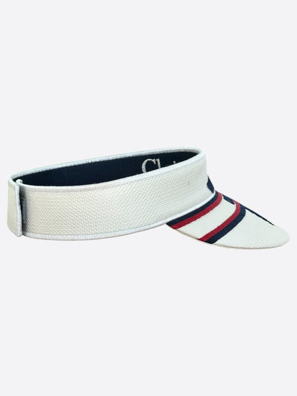 Dior White Star Striped Visor