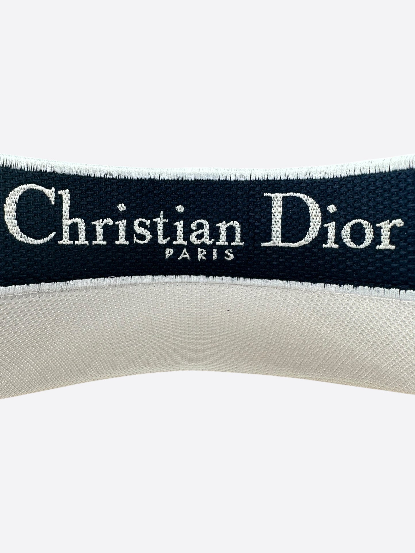 Dior White Star Striped Visor