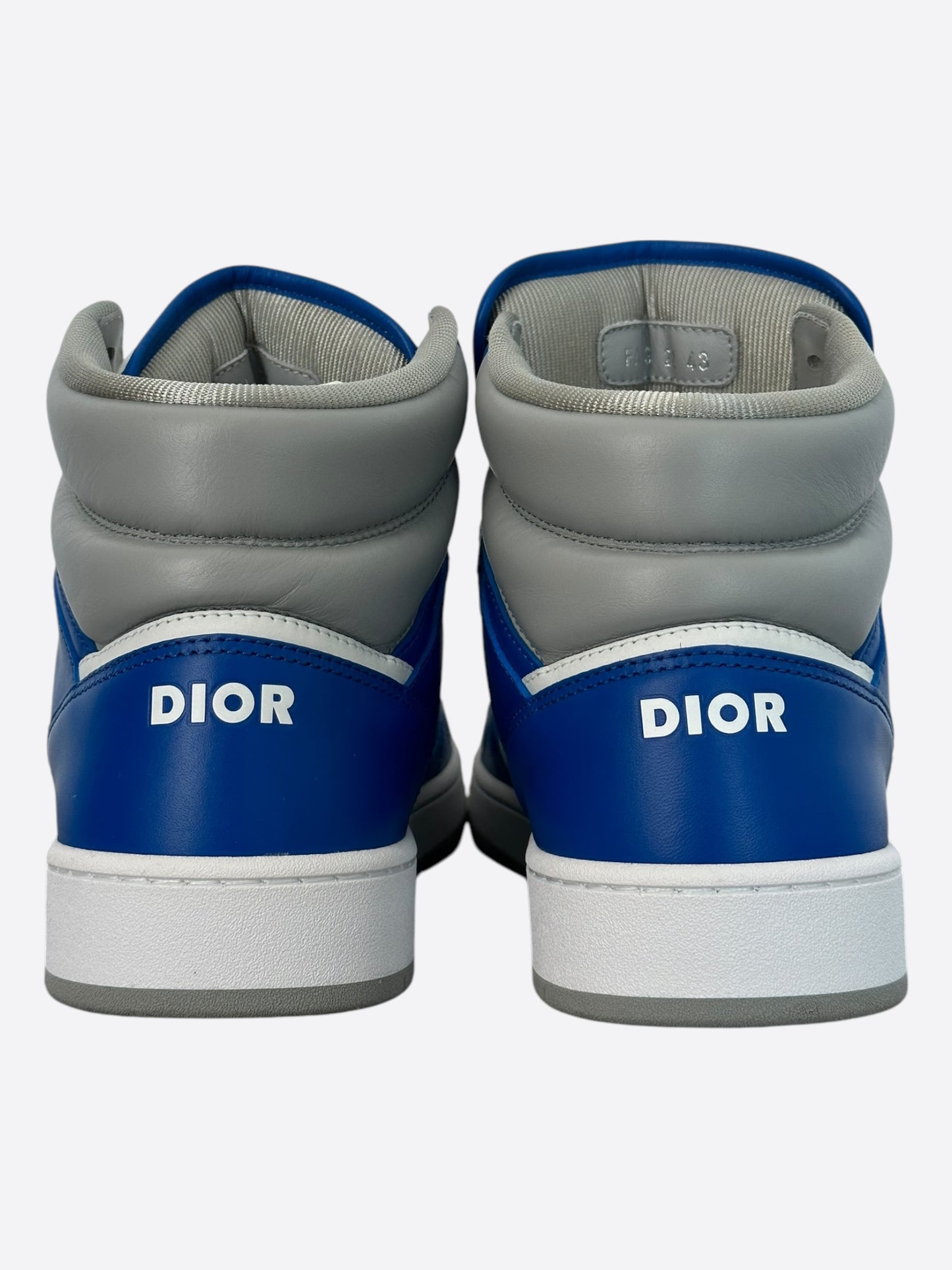 Dior Blue & Beige Oblique B27 High Top Sneakers