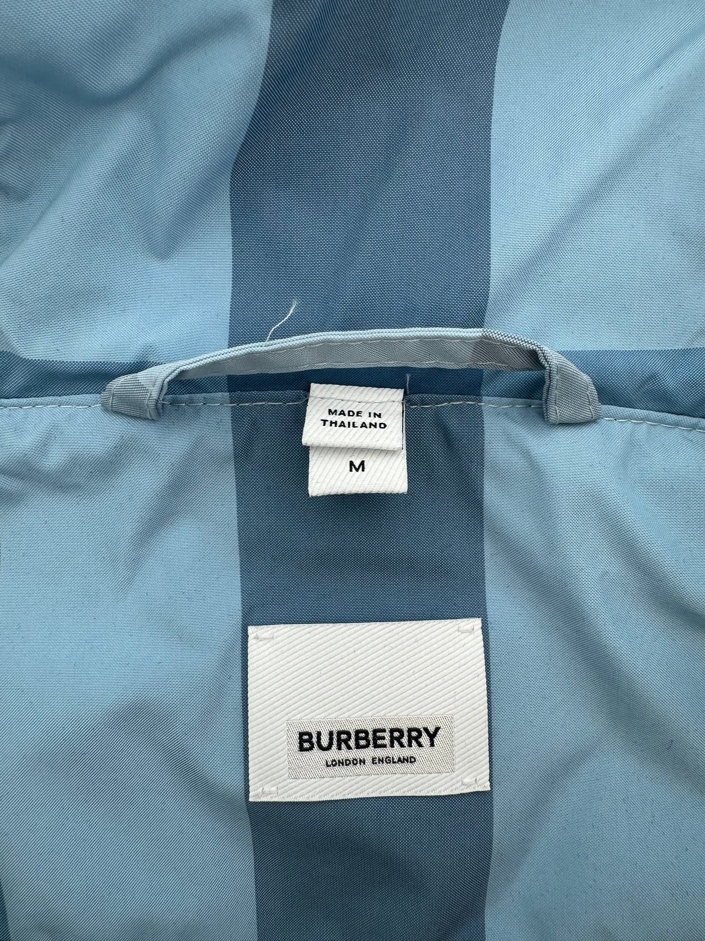 Burberry Blue Check Pattern Anorak