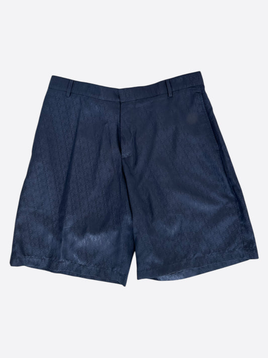 Dior Blue Oblique Silk Shorts