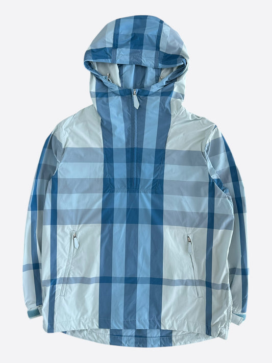 Burberry Blue Check Pattern Anorak