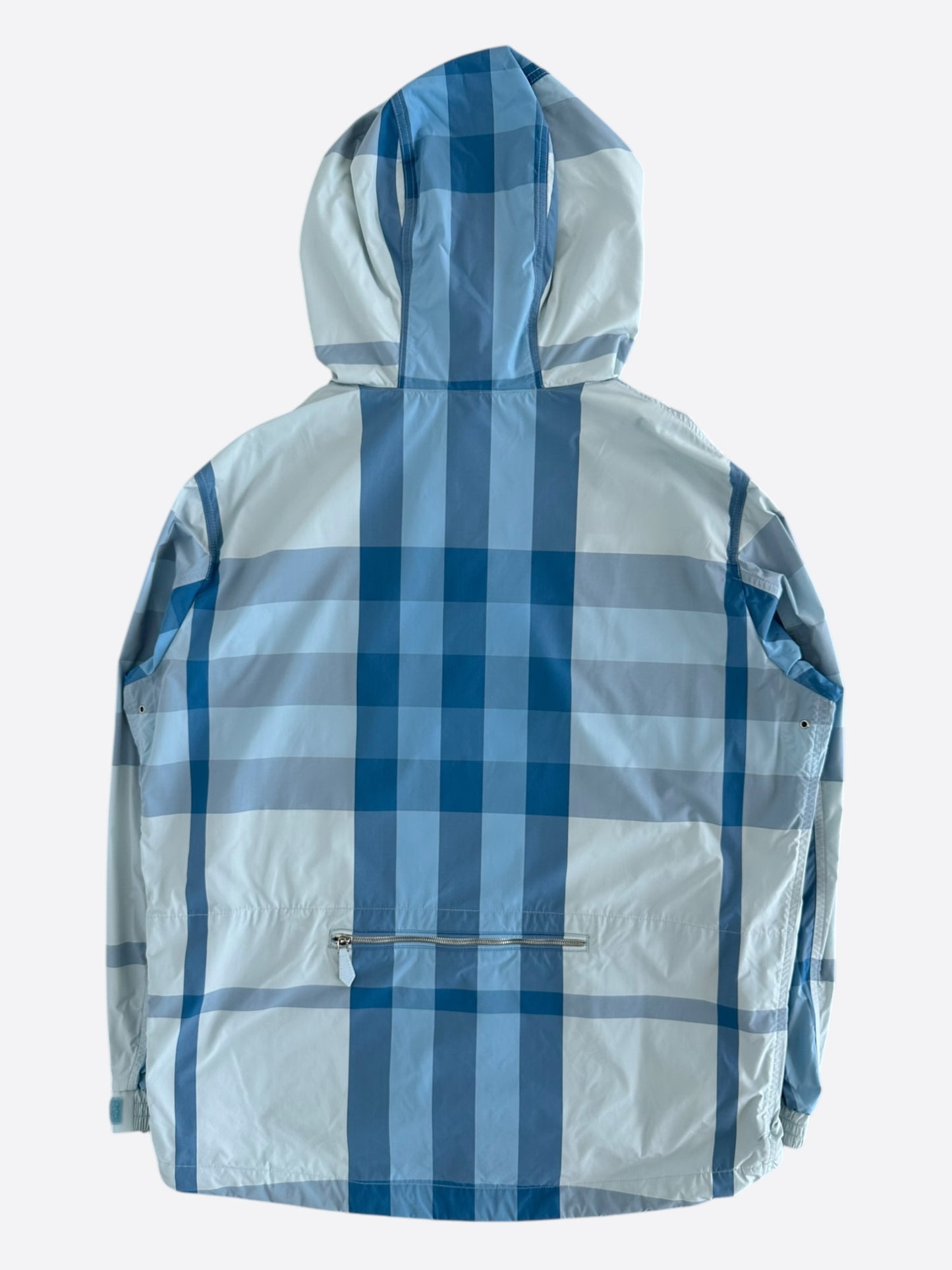 Burberry Blue Check Pattern Anorak