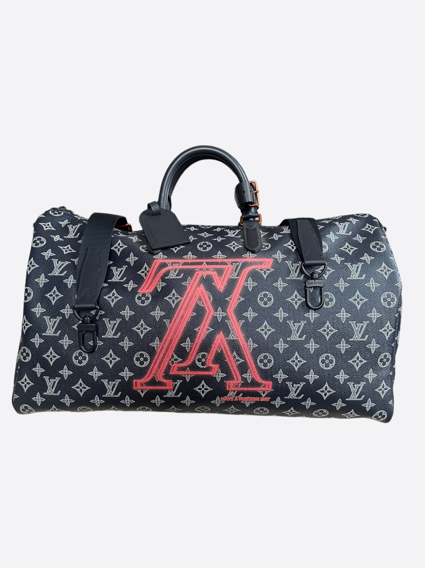 Louis Vuitton Navy Upside Down Monogram Keepall 50