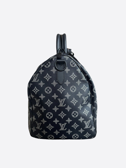 Louis Vuitton Navy Upside Down Monogram Keepall 50