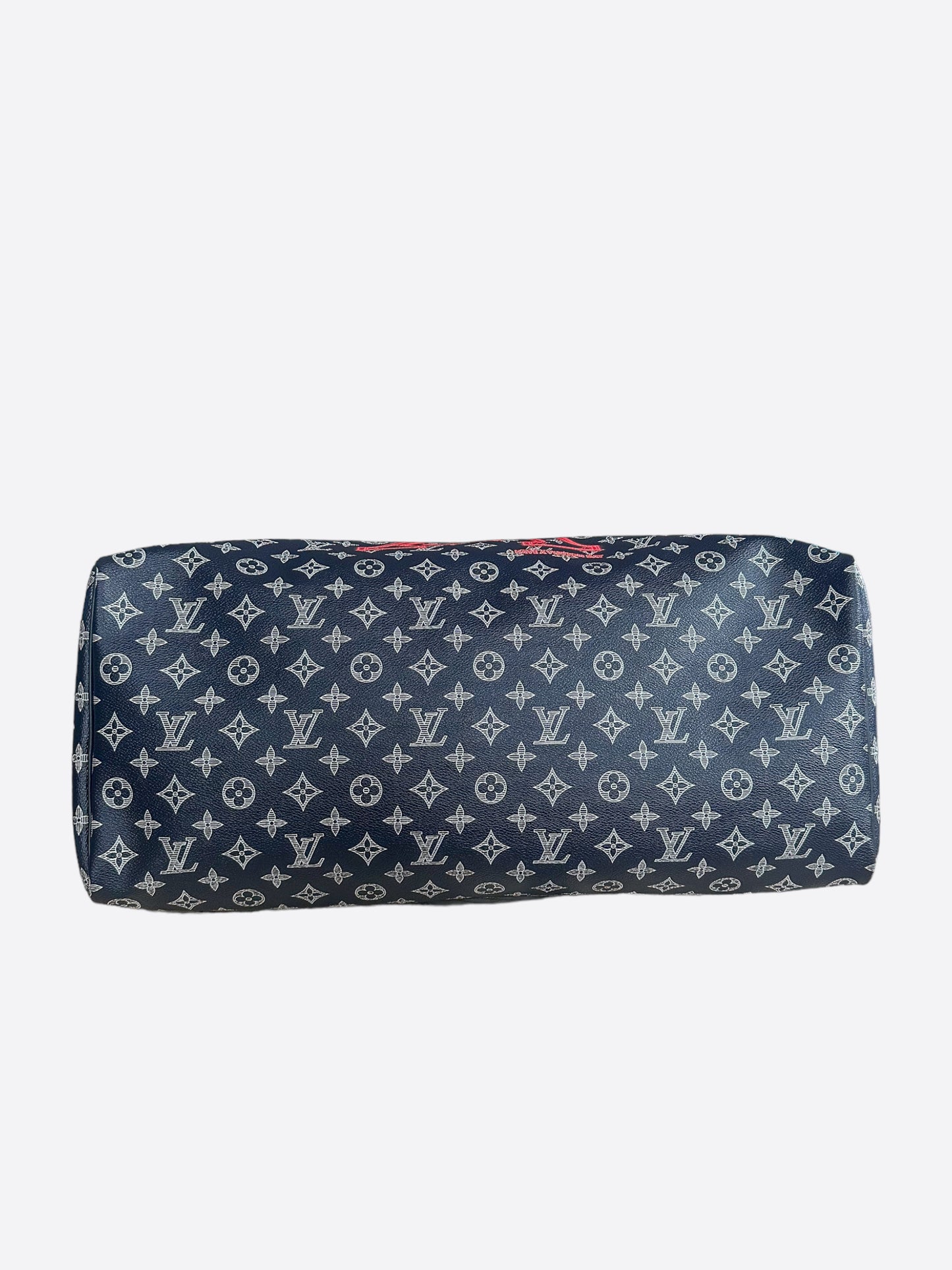 Louis Vuitton Navy Upside Down Monogram Keepall 50