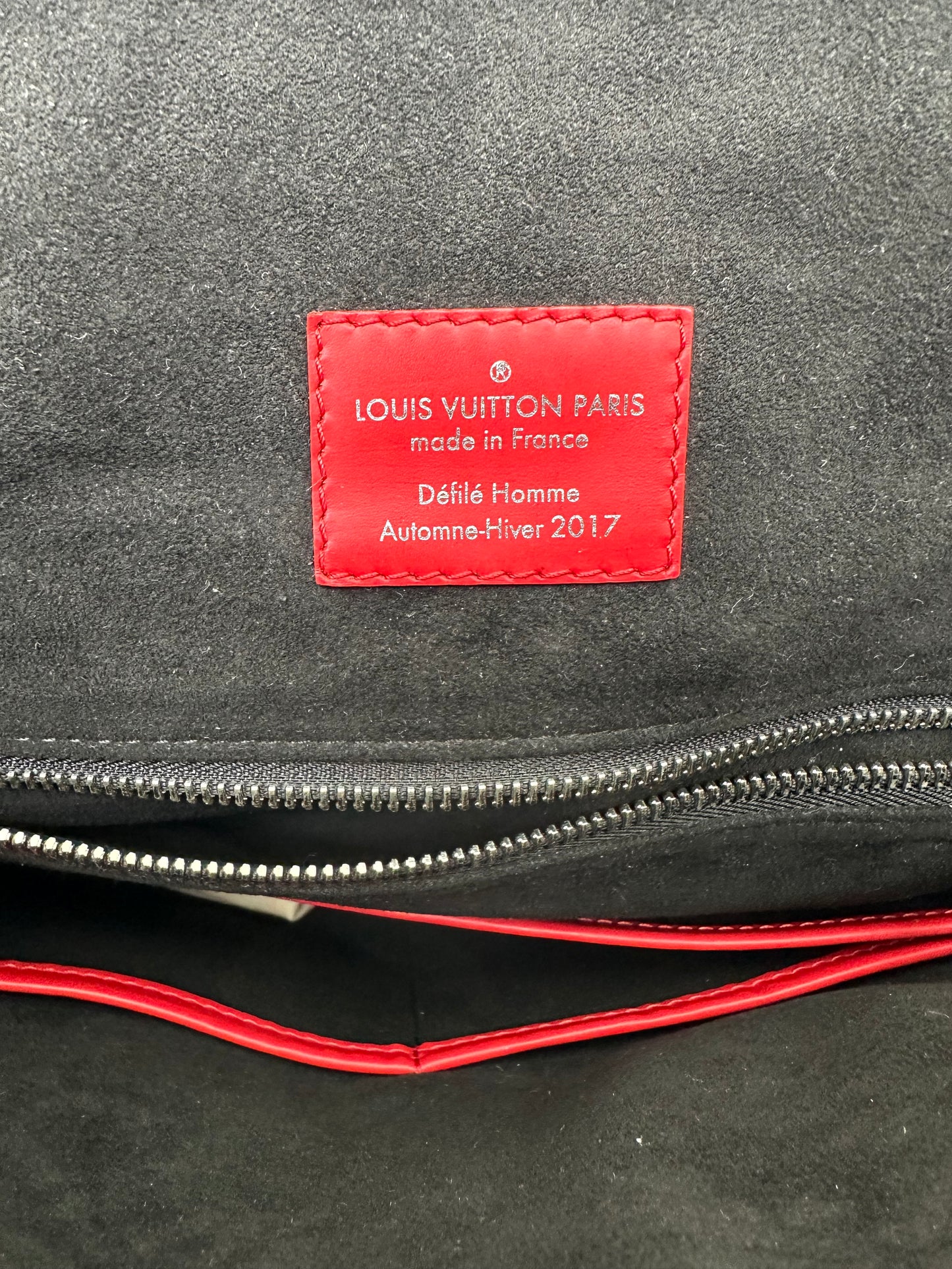 Louis Vuitton Supreme Red & White EPI Christopher Backpack