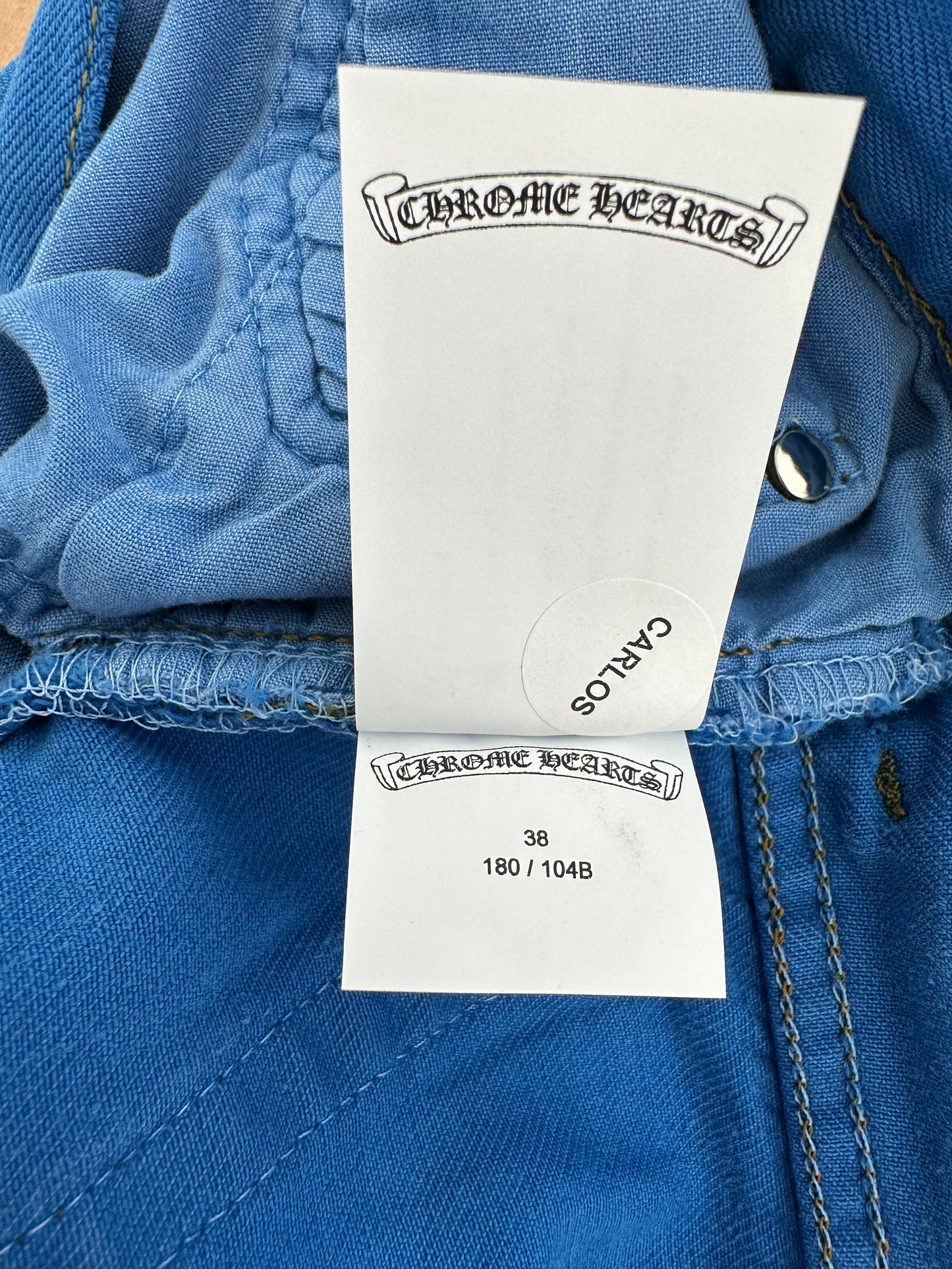 Chrome Hearts Levi's London Exclusive Blue Dyed Cross Patch Jeans