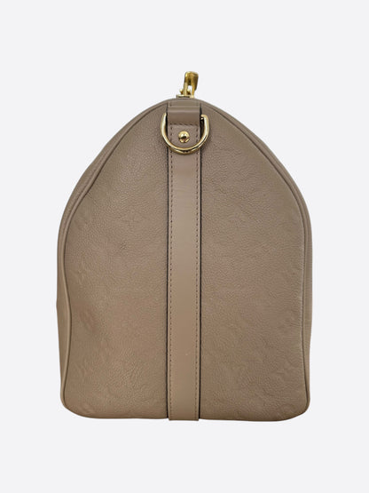 Louis Vuitton Beige Empreinte Monogram Keepall 45