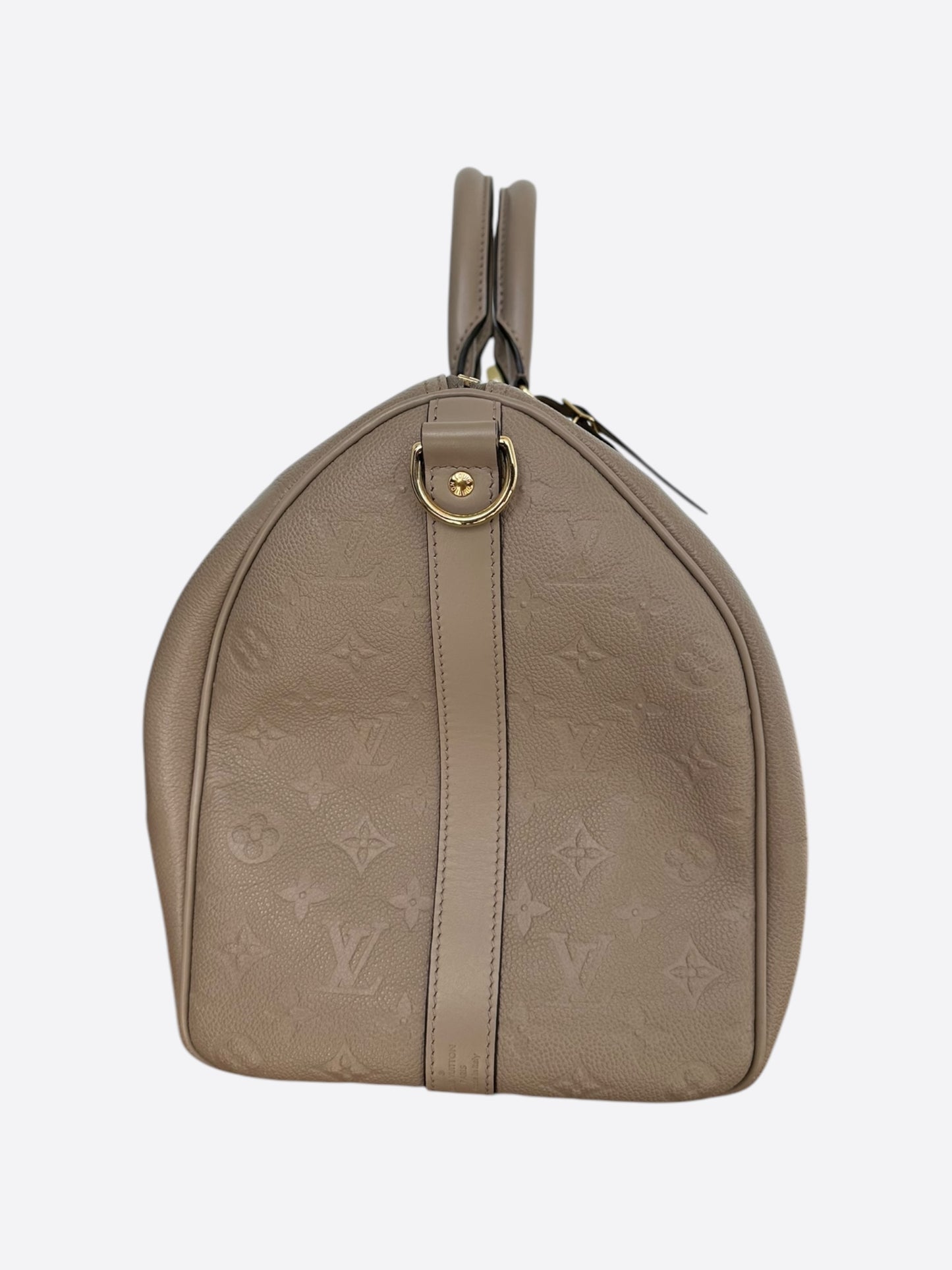 Louis Vuitton Beige Empreinte Monogram Keepall 45