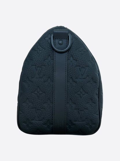 Louis Vuitton Black Taurillon Monogram Keepall 35