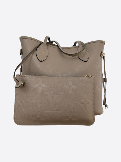 Louis Vuitton Beige Empreinte Monogram Neverfull MM